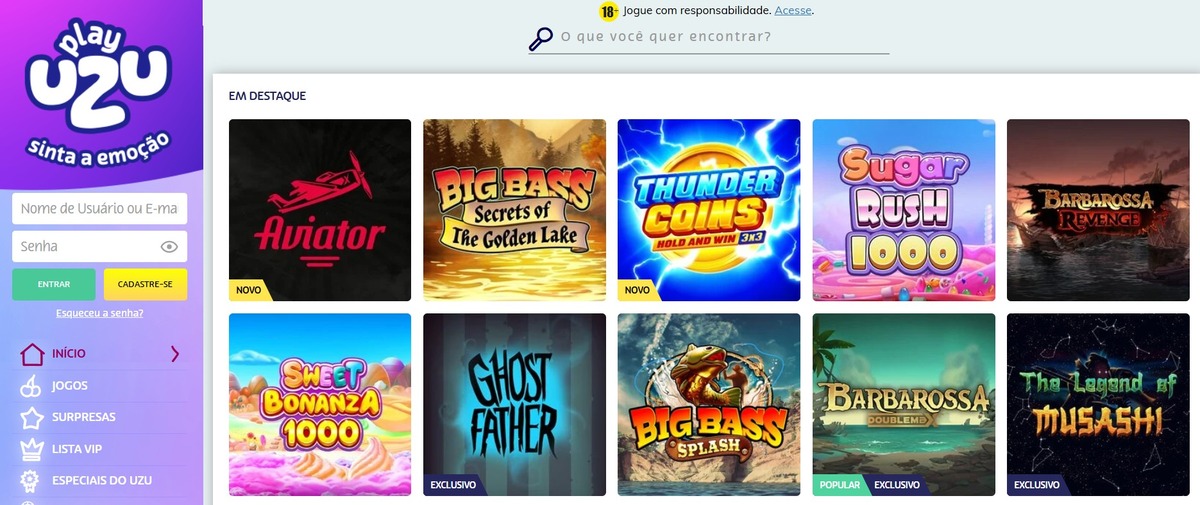 Homepage PlayUZU